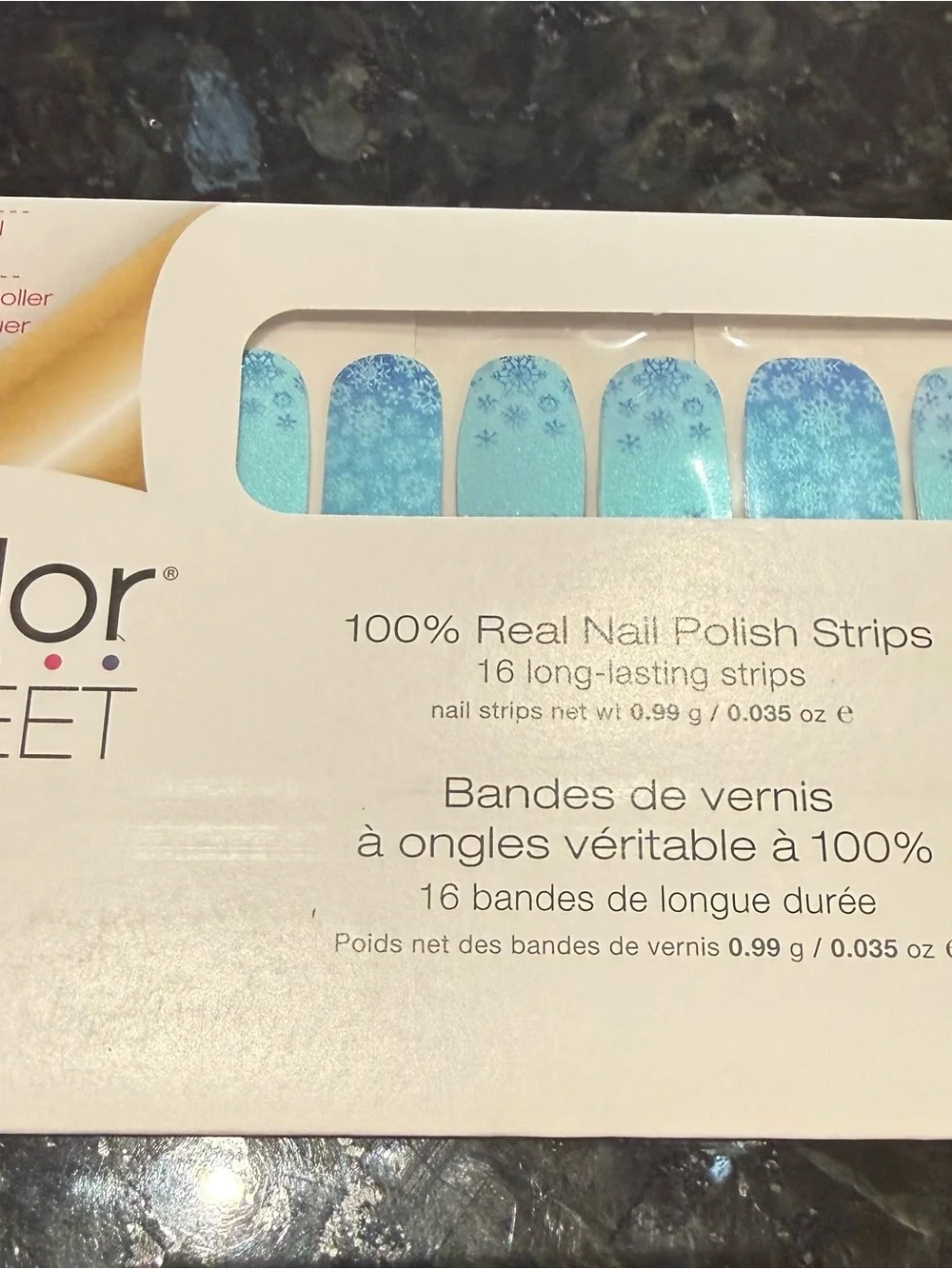Color Street Light Blue Snowflake Nail Polish Strips by Color Street